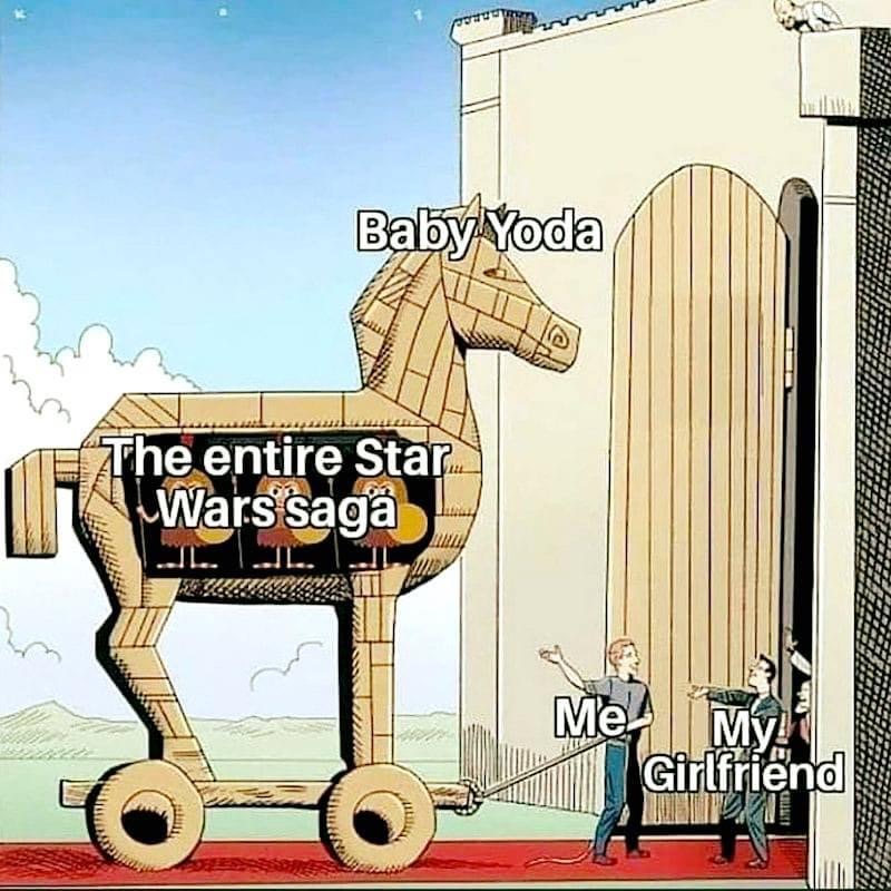 This meme is a play on the classic movie "Star Wars: The Empire Strikes Back" where Darth Vader reveals to Luke that he is his father. The meme shows a scene from the movie with a caption "The most shocking revelation in pop culture history" with a redacted version of the scene, where the text "Luke, I am your father" has been replaced with "Luke, I am your... father figure in law".